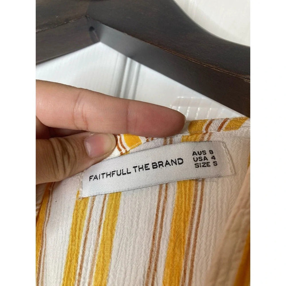Faithful the Brand Le Gallion dress azure stripe sz 4 - Picture 8 of 15